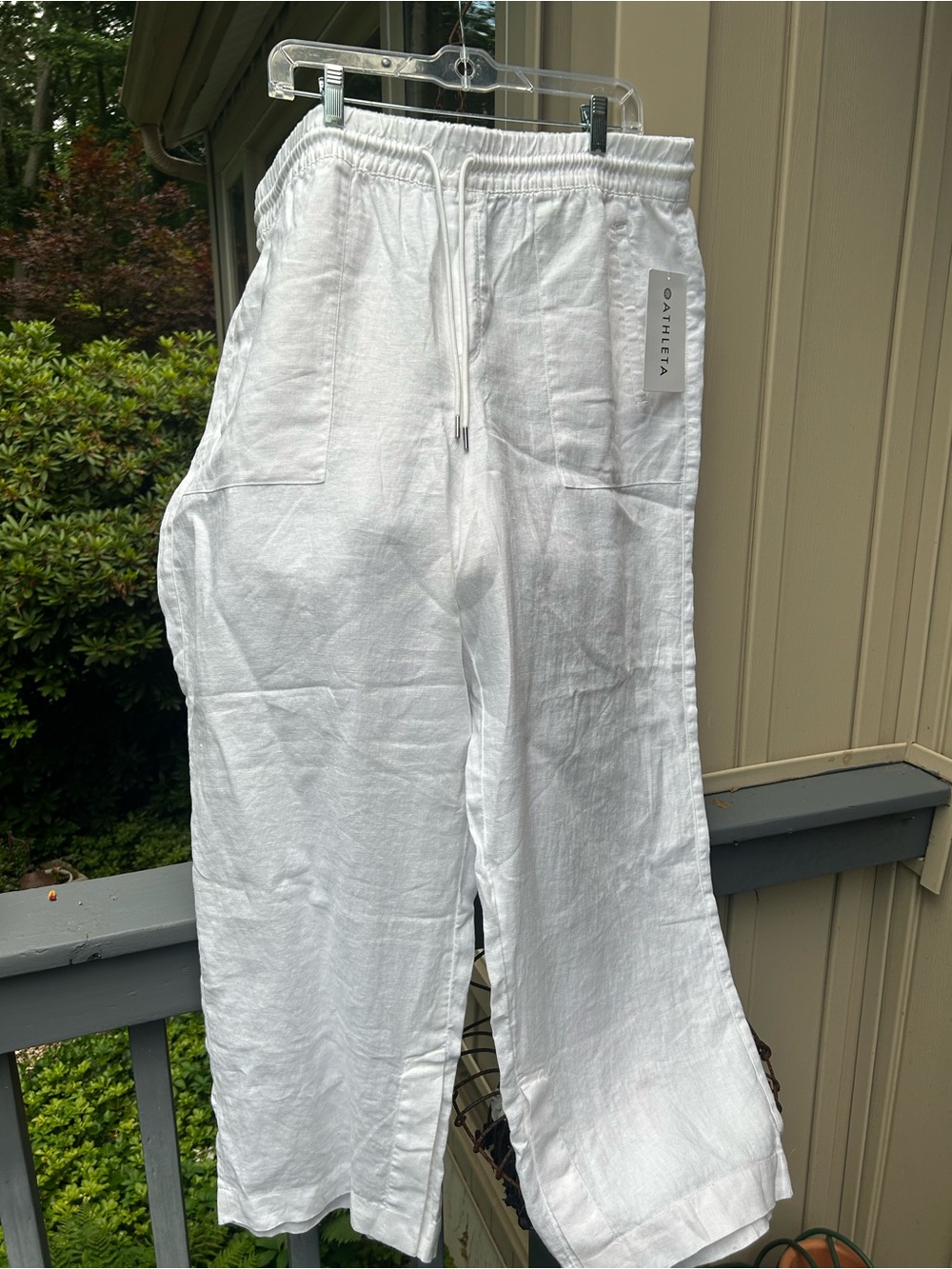 Athleta White Casual Linen Pants  NWT